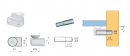STRONG Shelf support with suction cup 13/5 nickel