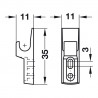 Häfele 245.54.790 counter for handleless bellows. 92985, white plastic