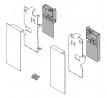 BLUM ZI7.0KS0 front bracket Legrabox to grey