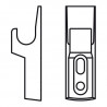 Häfele 245.54.790 counter for handleless bellows. 92985, white plastic