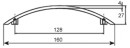 TULIP handle Malada 128 satin chrome + screws