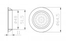 SAL LED spotlight OL11 12V 2W brushed steel natural white