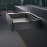 HETTICH 9305744 lighting cover profile for AvanTech YOU stainl.steel,max 550mm