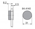 BLUM 84.4140 cover cap "O" matt nickel