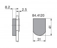 BLUM 84.4120 cover cap "D" polished chrome