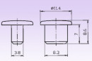 Installation hole cover cap 8mm oak