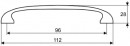 TULIP handle Uroso 96 polished chrome + screws