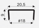 SEVROLL 00031 "U" profile for laminate 18mm 3m silver
