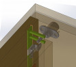 StrongLocks central lock, rod 800 mm/4 drawers