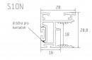 S-profile S10N silver elox 2,7m