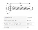 SPAX screw 4x35 countersunk head TXS, W, 4C MH, black zinc