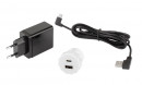 StrongPower USB A/C charger, 2 x charging outputs, diameter 35 mm, white