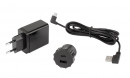 StrongPower USB A/C charger, 2 x charging outputs, diameter 35 mm, black