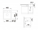 BLANCO 525872 Sink Dalago 5-F black with Silgranit PuraDur eccentric