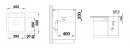 BLANCO 525870 Sink Dalago 45-F black with eccentric Silgranit PuraDur