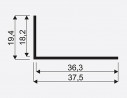 SEVROLL 02456 angle 18x36mm 3m olive