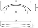 TULIP handle Iluna 96 satin nickel + screws