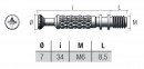 Cam screw-in dowel  for eccentric TM03 (M6, 34mm)