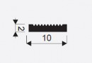 SEVROLL 02336 decorative strip S10 3m black mat