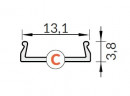 StrongLumio cover strip for LED profiles clip-on transparent 1000mm