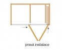 HAWA 27643 Folding Concepta 25 1851-2600mm black anodized right