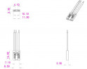 StrongLumio connector - LED strip CCT 10mm - wire 3-way 150mm