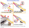 StrongLumio connector - LED strip CCT 10mm - wire 3-way 150mm