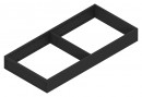 BLUM ZC7S450RS2 Ambia-line frame for LBX/MVX, NL=450/W=200 carbon black CS-M
