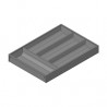 BLUM ZC7S650BS3 Ambia-line cutlery tray LBX/MVX, NL=650/W=300 carbon black CS-M