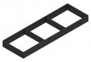 BLUM ZC7S650RS2 Ambia-line frame for LBX/MVX, NL=650/W=200 carbon black CS-M