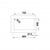 BLANCO 527167 Sink Subline 430/270-U white soft InFino manual Silgranit PuraDur