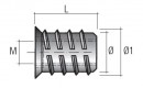 Screw nut with collar BU36 M6x10mm