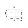 BLANCO 527167 Sink Subline 430/270-U white soft InFino manual Silgranit PuraDur