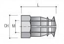 Impact dowel BU33-M4x7.5/5.5mm brass