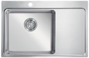 StrongSinks S3 Sink Nida 787, 787 x 520 mm stainl.steel, hand drain on the right