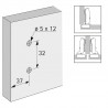HETTICH 9071629 mounting pad Sensys D=8 euro screw