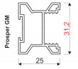 SEVROLL 05790 Prosper GM 18 handle bar, 18mm, 2.7m silver
