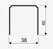 SEVROLL 01256 Single overhead line 2.35m silver