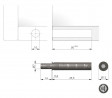 IF K-Push short with magnet for drilling, gray