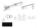 TERNO Universal Eclettica set for sliding doors 2600x1200mm,silencer,black anod.