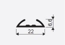 SEVROLL 00911 First upper/lower guide 1.8m silver