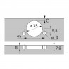 HETTICH 9094486 Sensys 8676 loaded 110° door 10mm, 45x9.5 PTO dowel