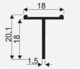 SEVROLL 01370 connecting strip T Decor 3m olive