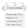 SPAX screw 3.5x15 semi-round head TXS,W,4C,