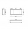 StrongIn jewelry organizer 3 compartments for wardrobe drawer 500mm
