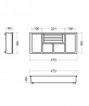 StrongIn jewelry organizer 4 compartments and rings, for cabinets 500mm