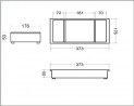 StrongIn jewelry organizer 3 compartments for wardrobe drawer 400mm