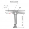 Rectification support leg of the central bed beam 148-250mm