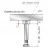 Rectification support leg of the central bed beam 148-250mm
