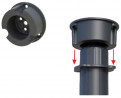 Flange for the support leg of the central bed beam +25mm